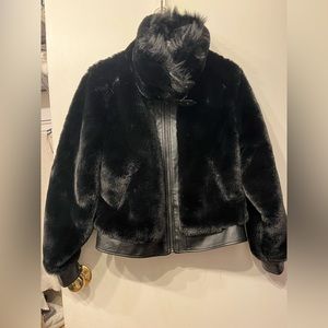 BlankNYC small black faix fur